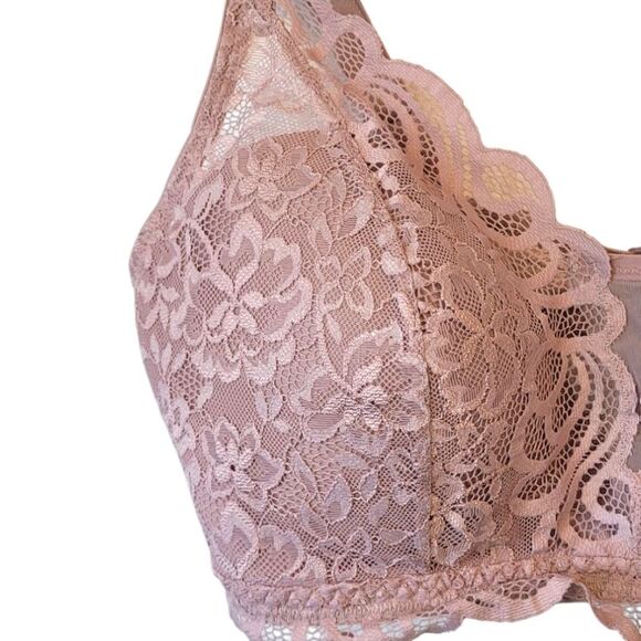 Bali Mauve Wireless Lace Braletter Size M - Picture 6 of 6